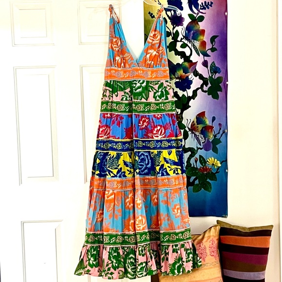 🌺🎉HP🎉🌺 NWT Farm Rio Lace Garden Mix Midi Dress - Picture 13 of 16